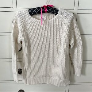 WILFRED (ARITZIA) white side slit sweater